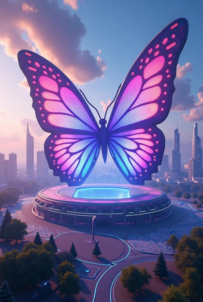 A stadium like the butterfly in Fortnite
