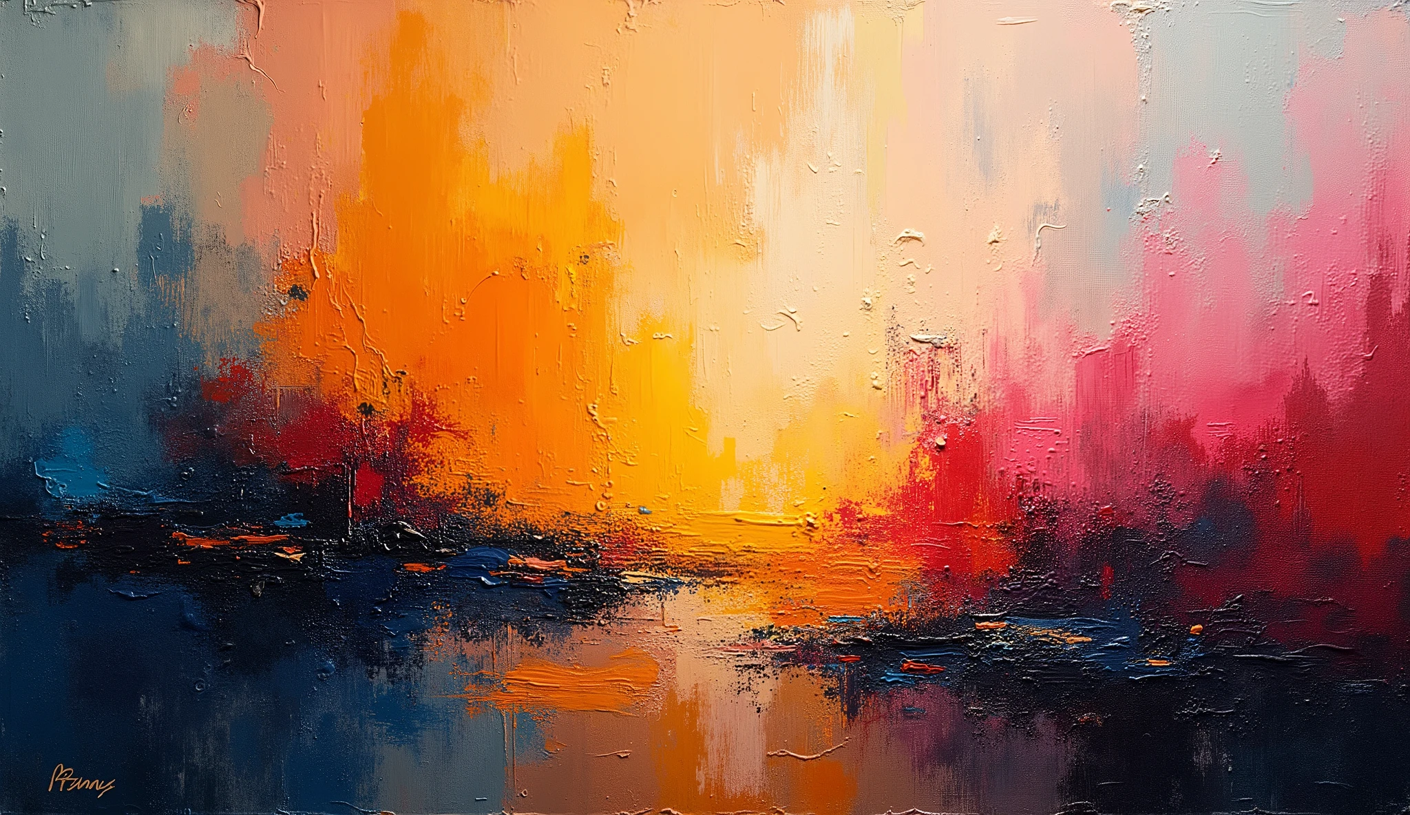 design a banner as an oil painting abstract art that should be artistic , extraordinary