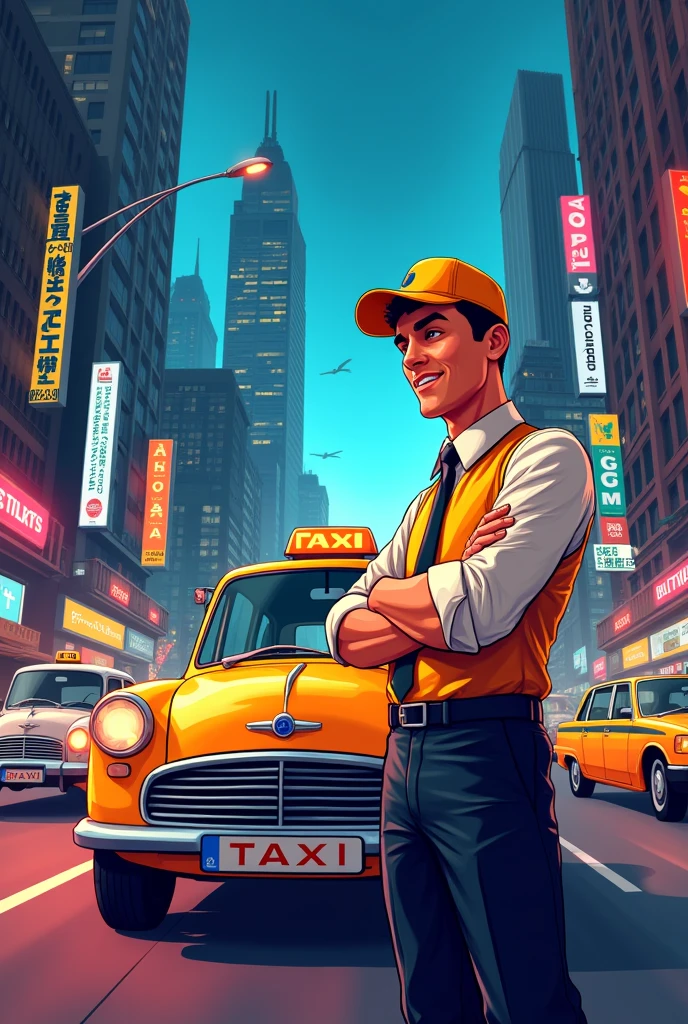 Generate a poster for a taxi service 