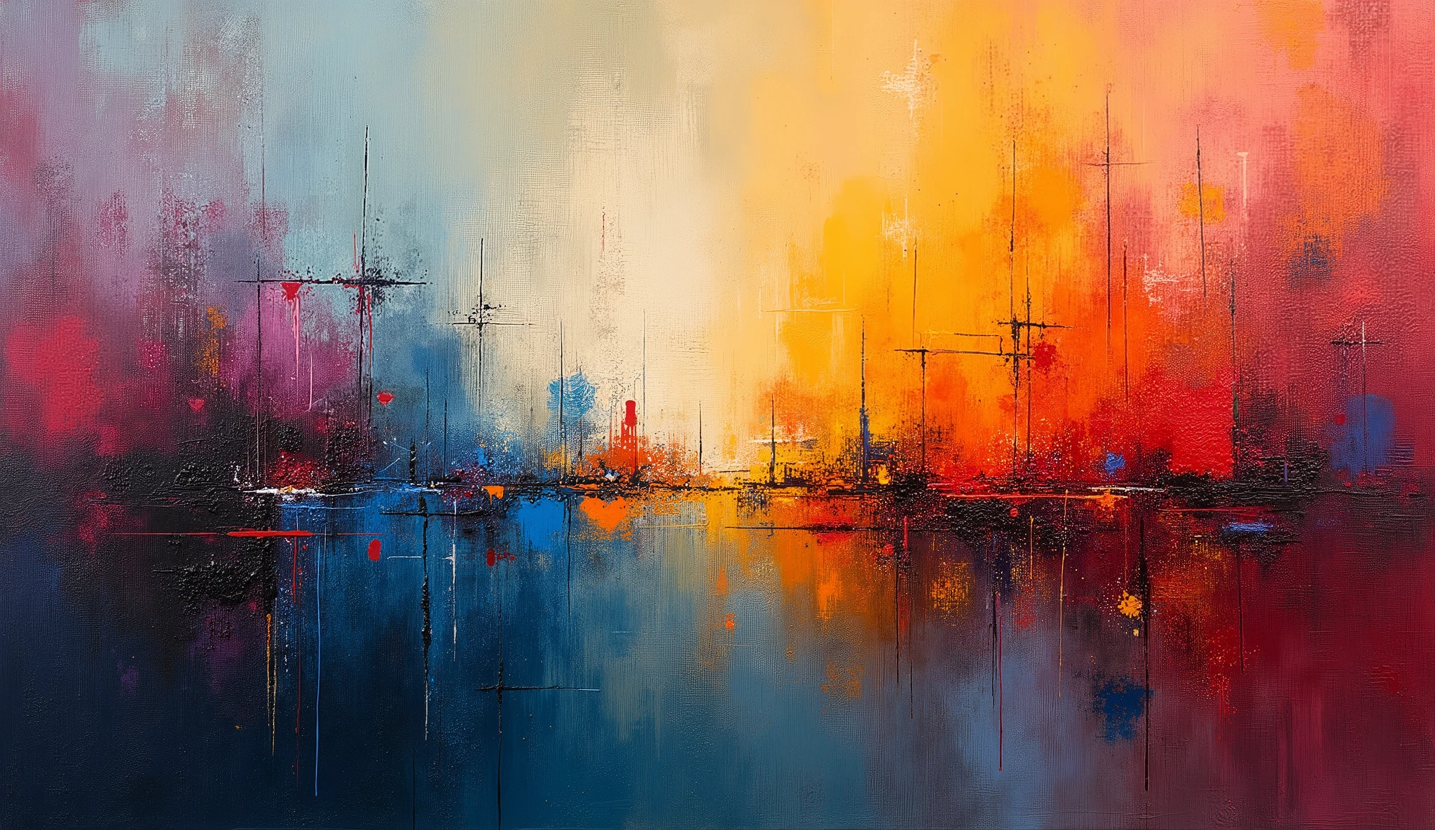 design a banner as an oil painting abstract art that should be artistic , extraordinary