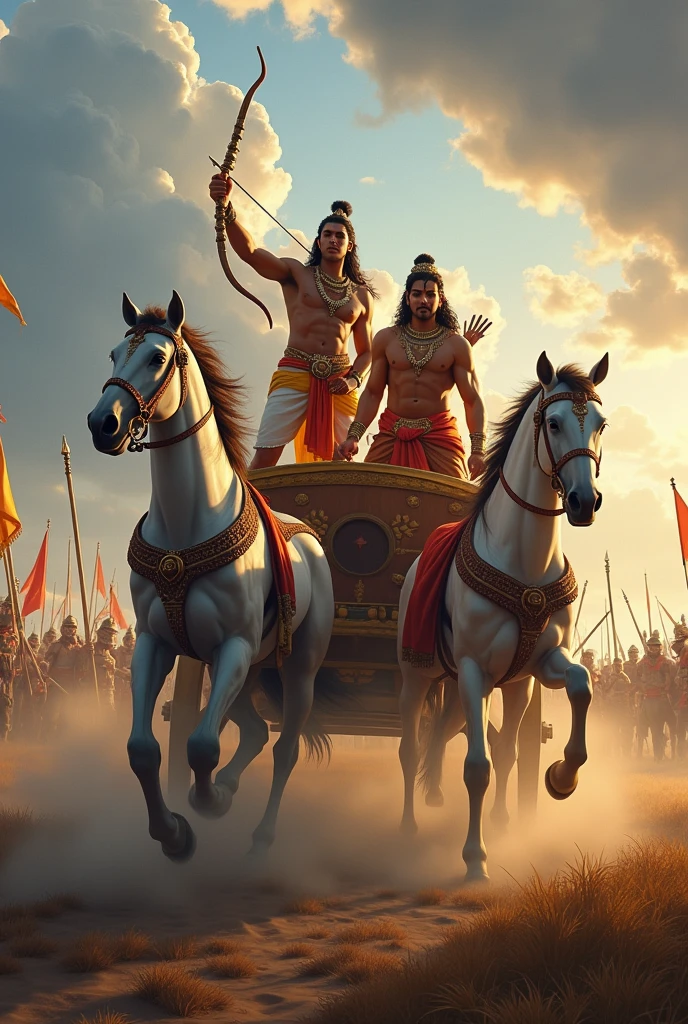 Arjun and krishna rath me