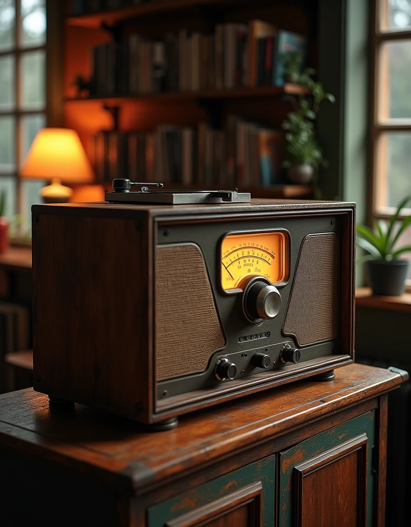Old stereo radio.
