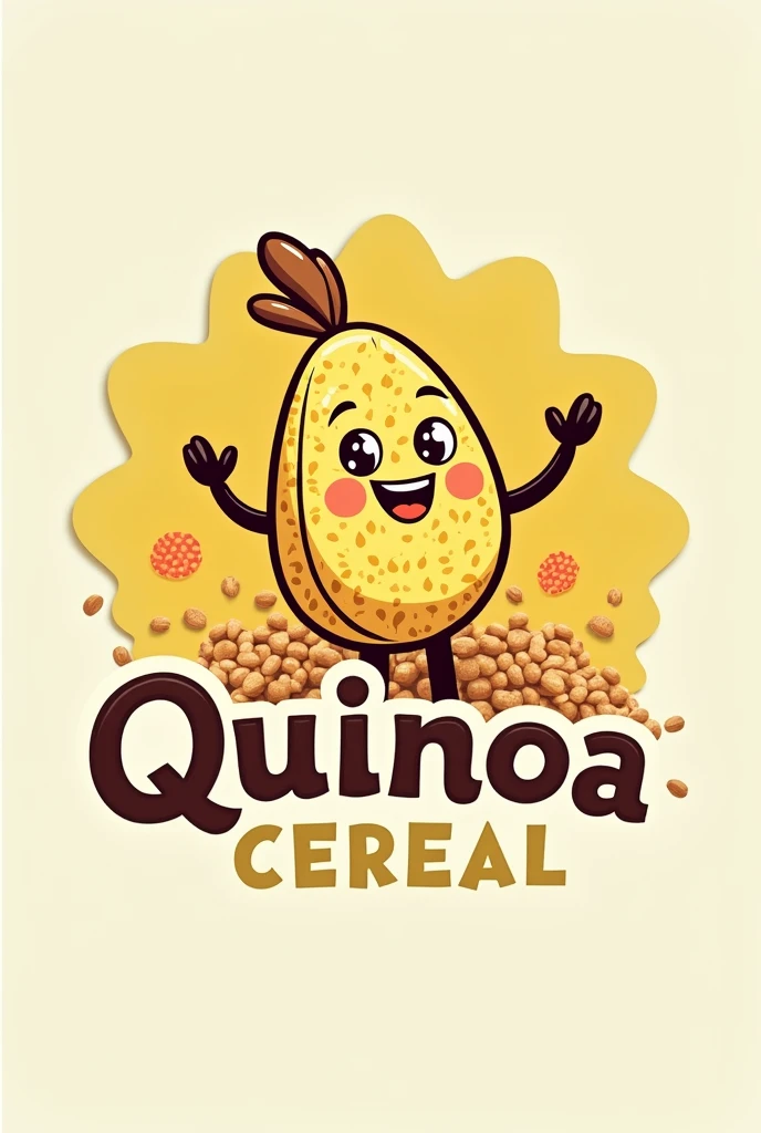 Quinoa cereal logo for kids