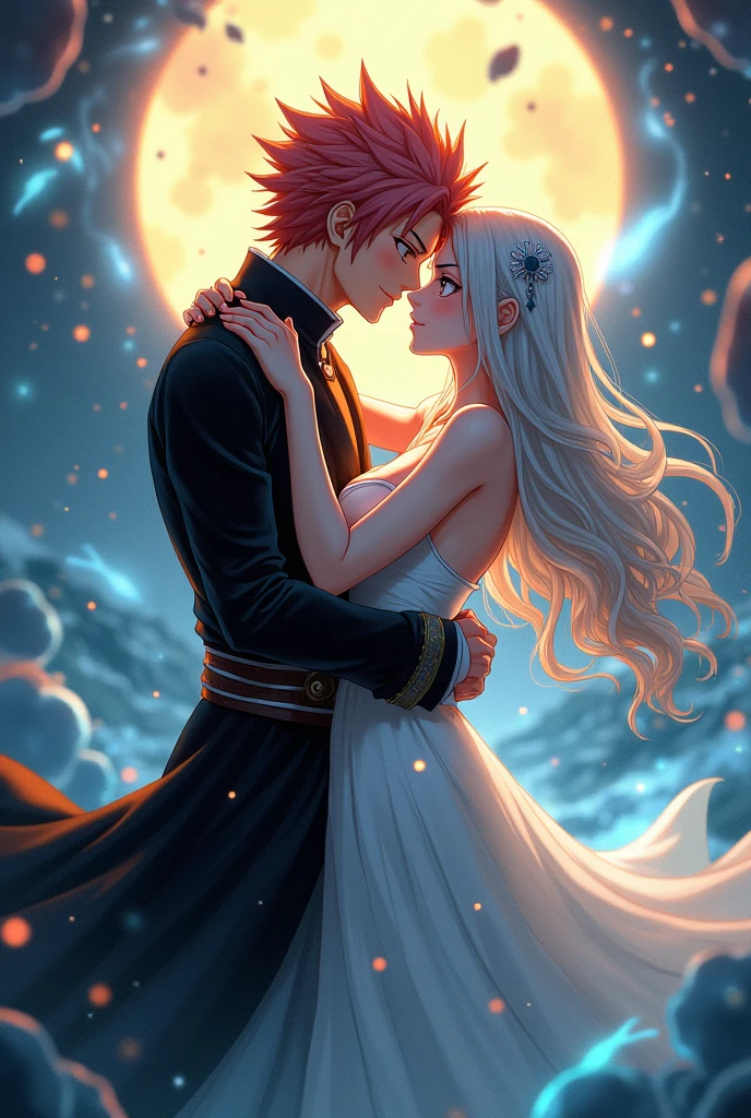 Natsu dragneel and outer moka kissing