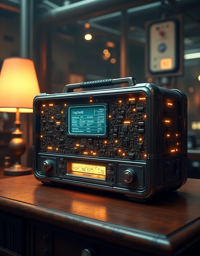 Old stereo radio. cybernetics.