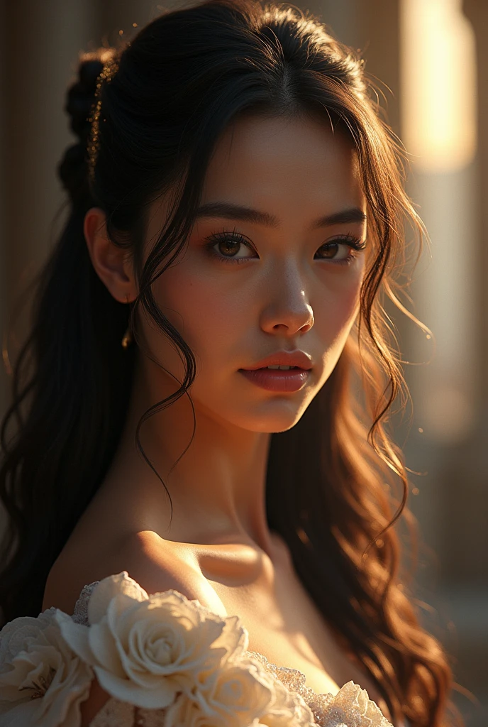 (mature:1.2) Style-Princess, (tifkeller:1.08), masterpiece, best quality, highest quality, cinematic lighting, (volumetric lighting), extremely detailed CG unity 8k wallpaper, focused, 8k wallpaper, 4k wallpaper, extremely detailed, ultra realistic, photorealistic, sharp focus, absurdres, (HDR:1.2), (high contrast), photograph, detailed and intricate, instagram, portrait, highly detailed, digital painting, artstation, concept art, smooth, sharp focus, illustration, cinematic lighting