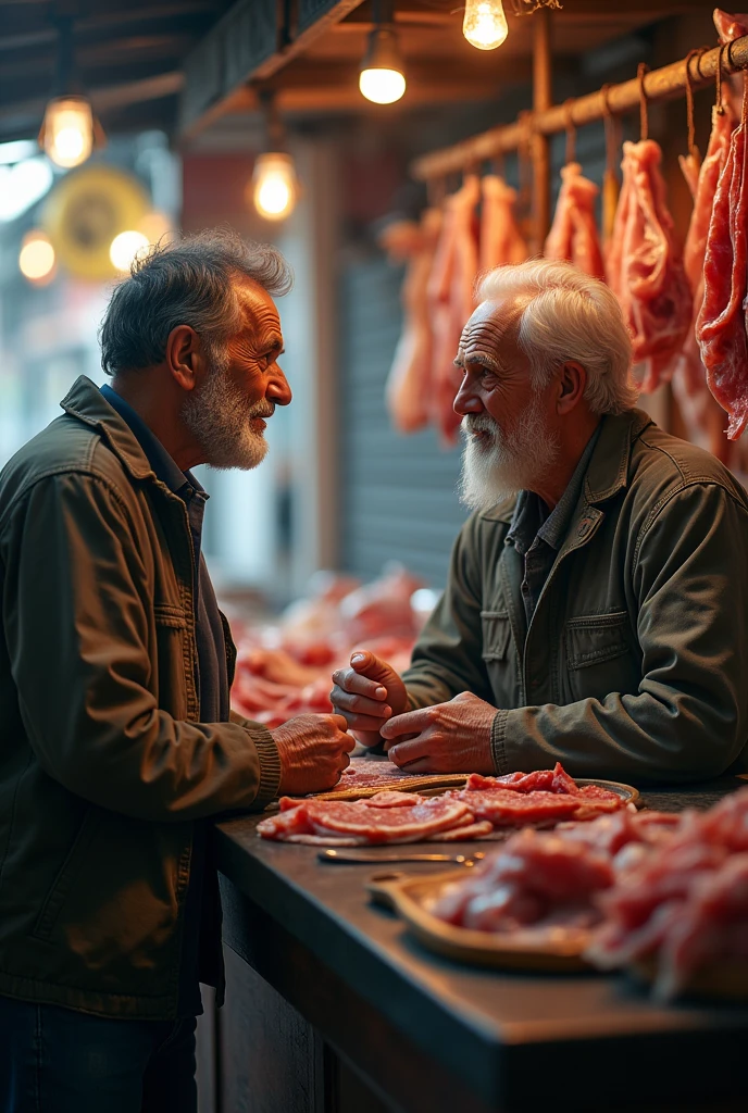 Meat market shop talks to engineer for 55 years