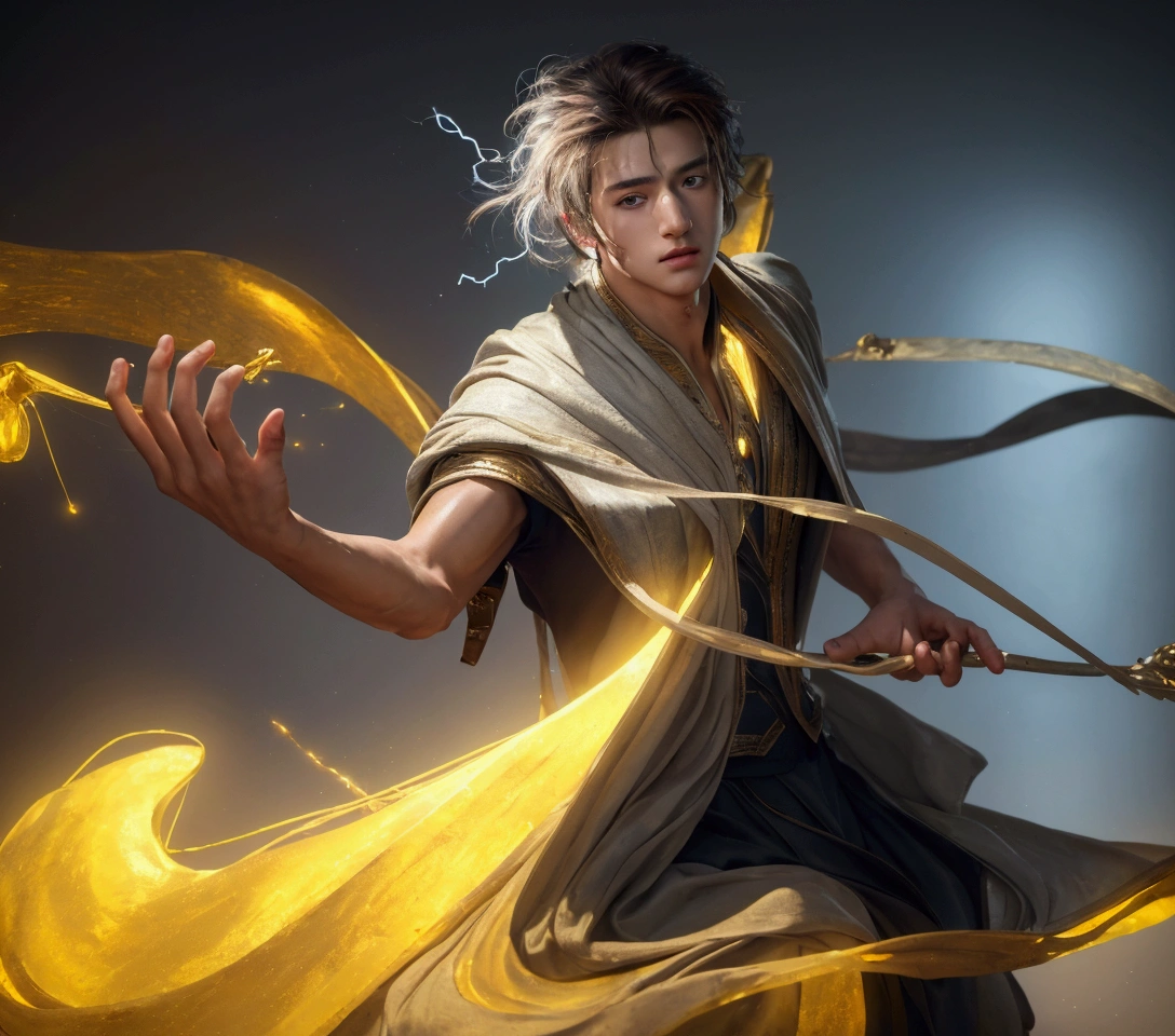 ((Best quality, 8k, Masterpiece :1.3)). Upper body, Sharp focus : 1.2, handsome men with perfect figure, Highly detailed facial and skin texture, detailed eyes, double eyelids, interior view, perfect lightning, looking viewer, glowing skin.