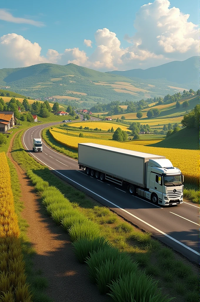 combination of games Euro truck simulator and Farming simulator