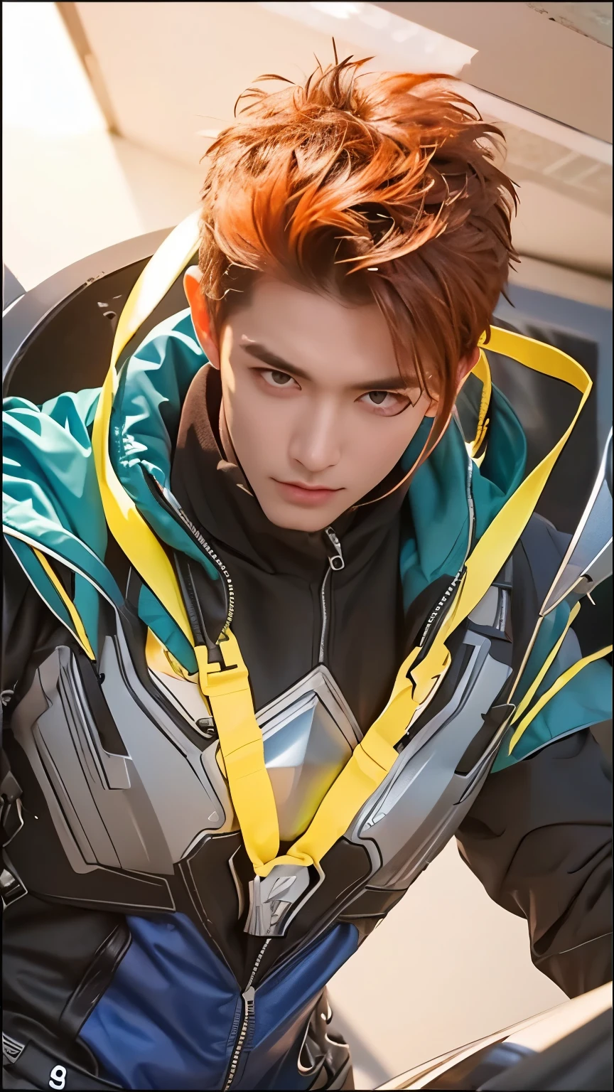 ((BEST Quality, 8k, Work: 1.3)), upper body,, Sharp focus: 1.2, man with perfect figure, highly detailed facial and skin texture, Detailed eyes, double eyelids, interior view, short hair,
