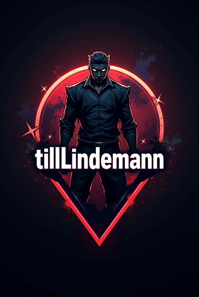 Generate a logo for a YouTube channel focused on the KoF game that carries the name TillLindemann as an introduction 