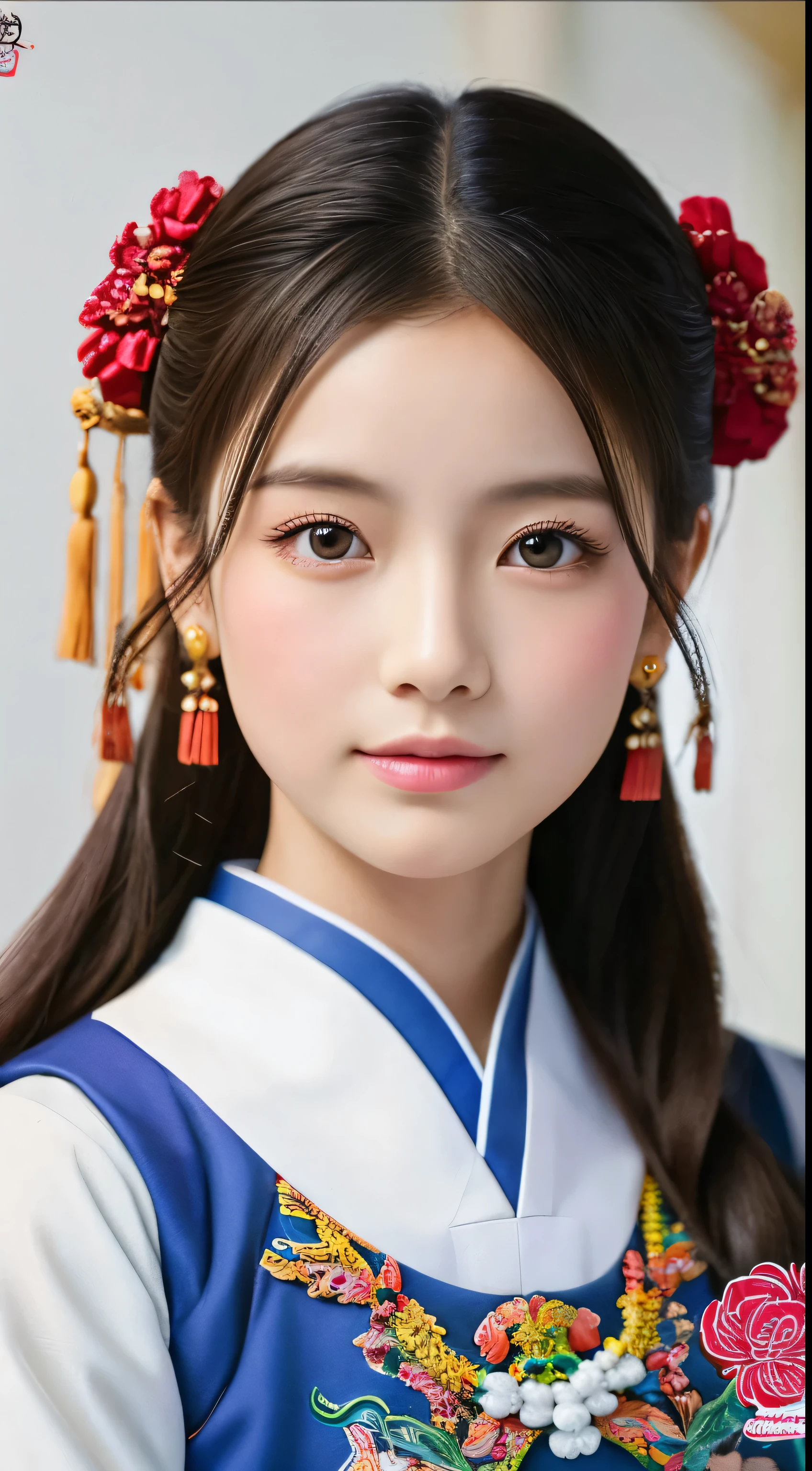 (masterpiece:1.2,Highest quality),(Highly detailed face,real photography,Realistic Skin,Photorealistic body,Intricate details),solo,One girl,Chinese traditional clothing,Han family of the Tang Dynasty,(Watercolor:1.3),Oiran,