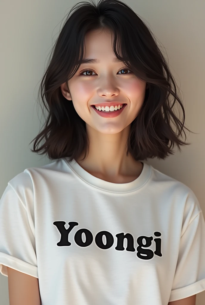 BTS army girl with t-shirt YOONGI name