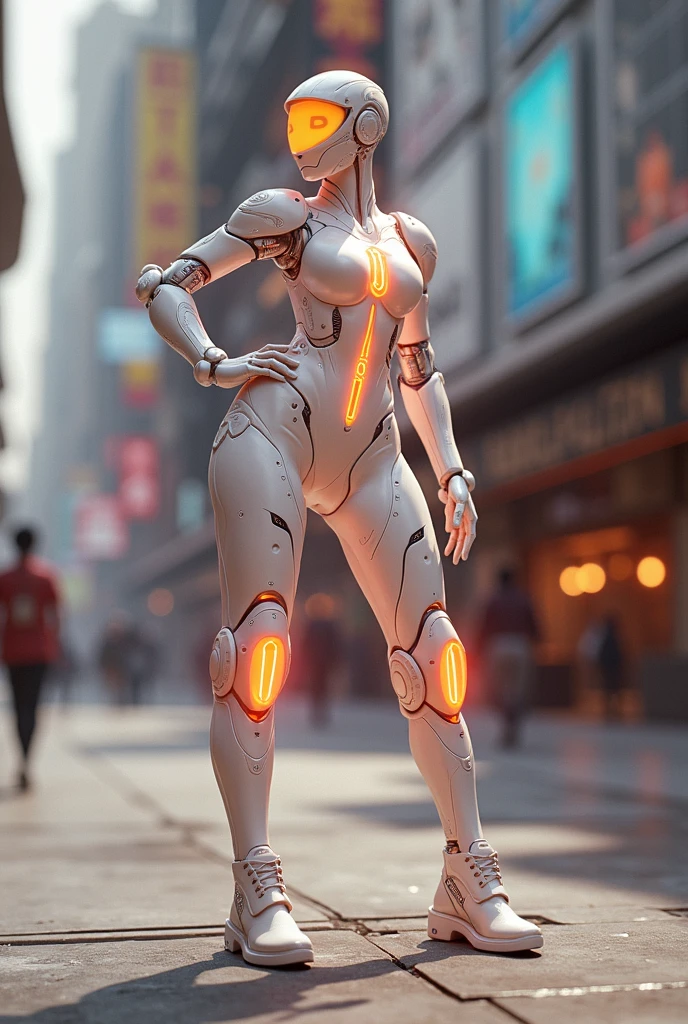 a woman in a futuristic suit with a glowing head and chest, cyberpunk art inspired by Marek Okon, cgsociety contest winner, digital art, gynoid cyborg body, girl in mecha cyber armor, cyber suit, cybersuit, in white futuristic armor, cybersuits, diverse cybersuits, gynoid body, echo from overwatch, perfect anime cyborg woman