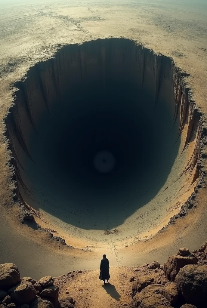 Giant crater in the ground