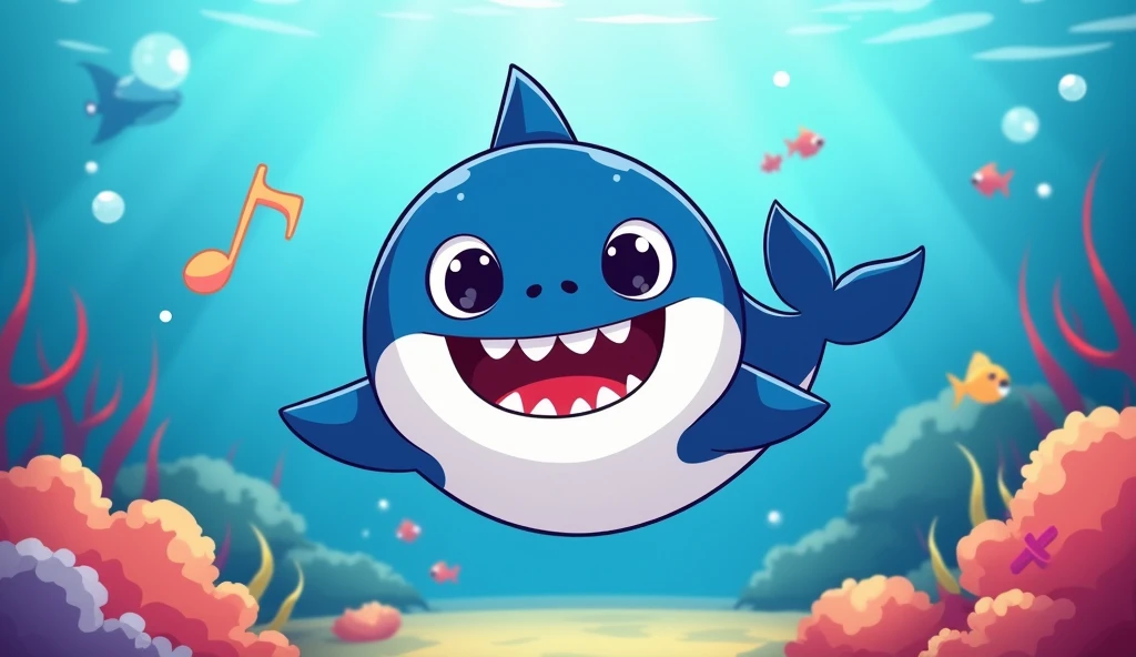 Baby shark, doo doo doo doo doo doo
Baby shark, doo doo doo doo doo doo
Baby shark, doo doo doo doo doo doo
Baby shark!

