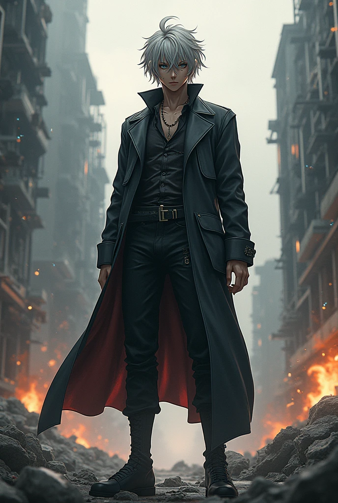 Genera a Tomura Shigaraki and the hero. Concept of him as a hero