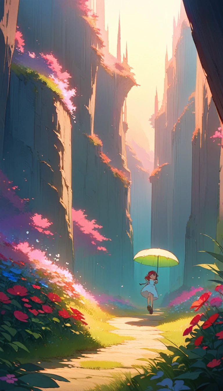 ultrawide landscape aesthetic,summer dream ,Studio ghibli inspired aesthetic, No People