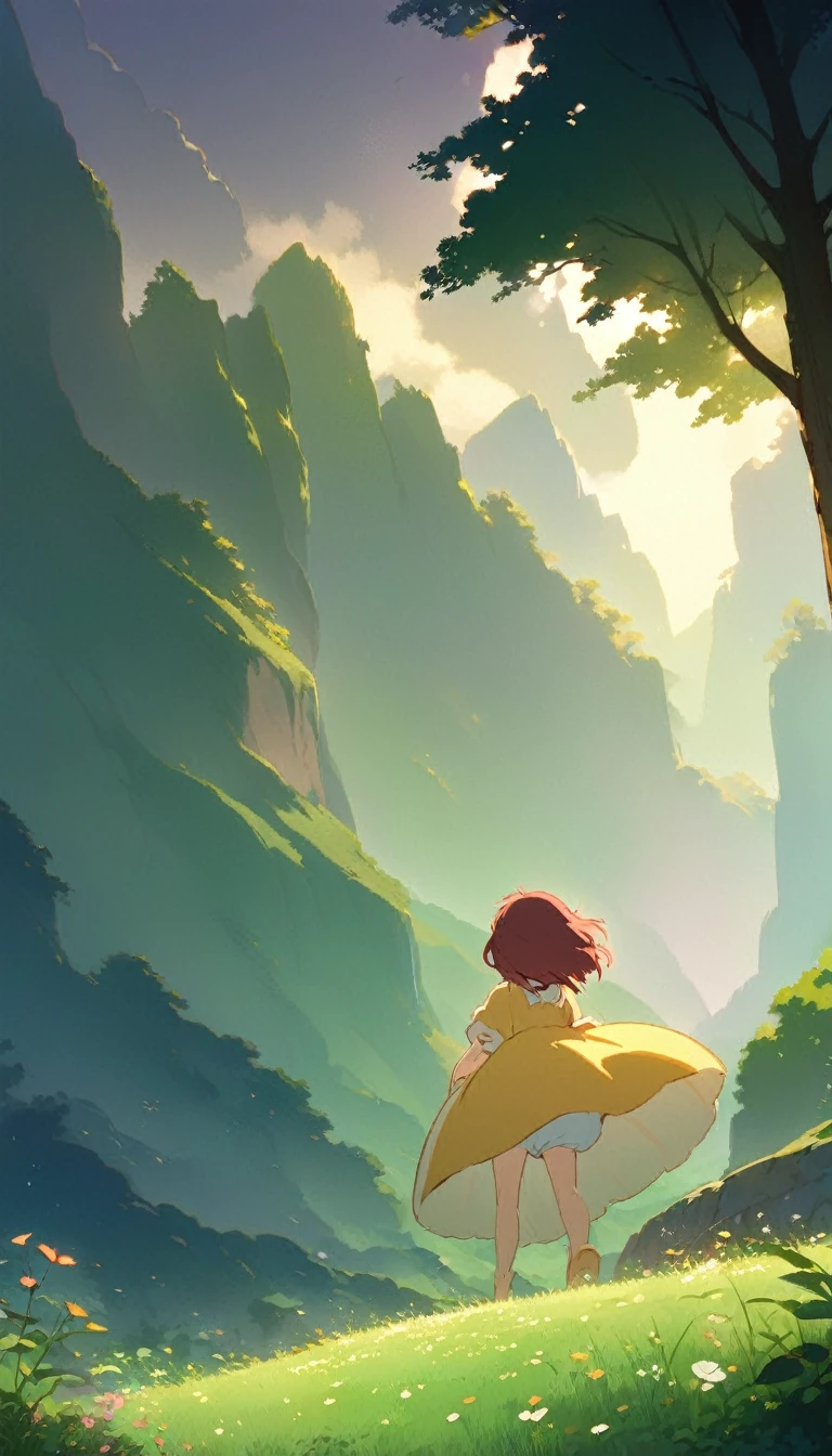 ultrawide landscape aesthetic,summer dream ,Studio ghibli inspired aesthetic, No People