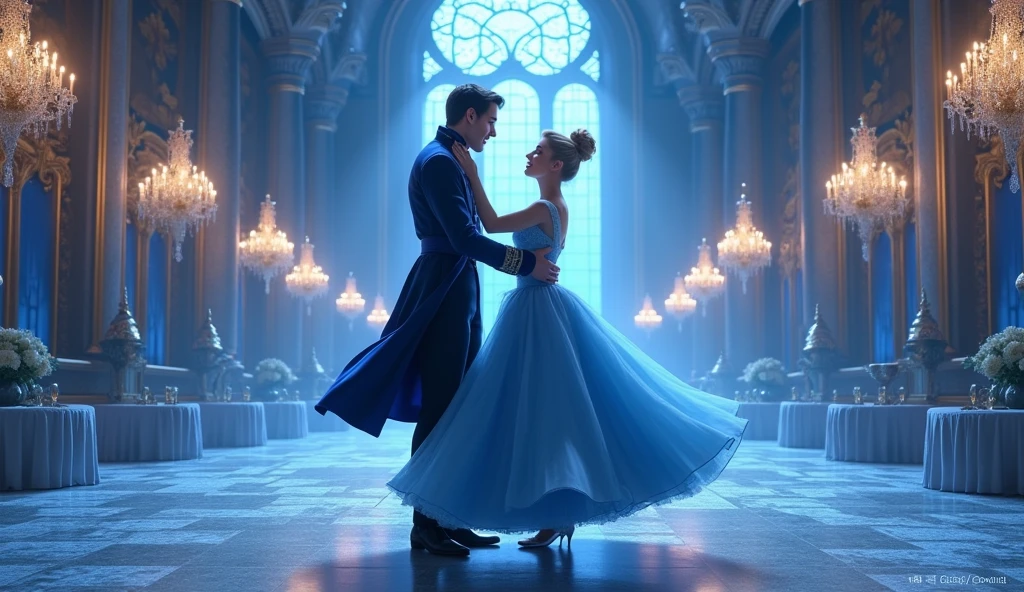 Dancing with the Prince, Cinderella Blue Party, Inside the castle