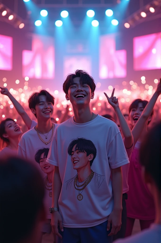 BTS and Army at the concert with yoongi t-shirt