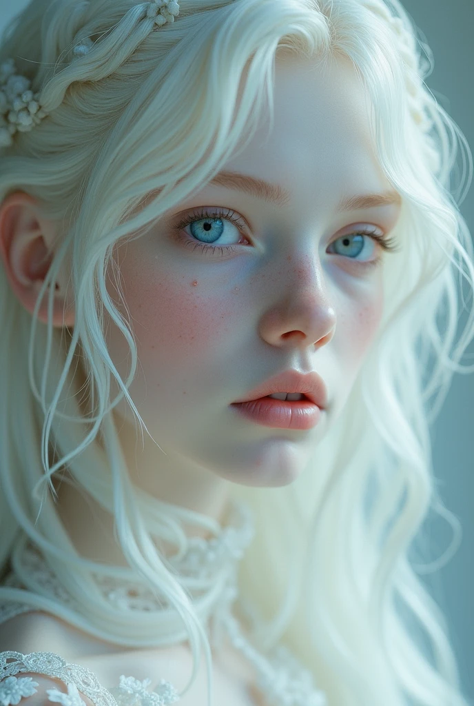 albino girl