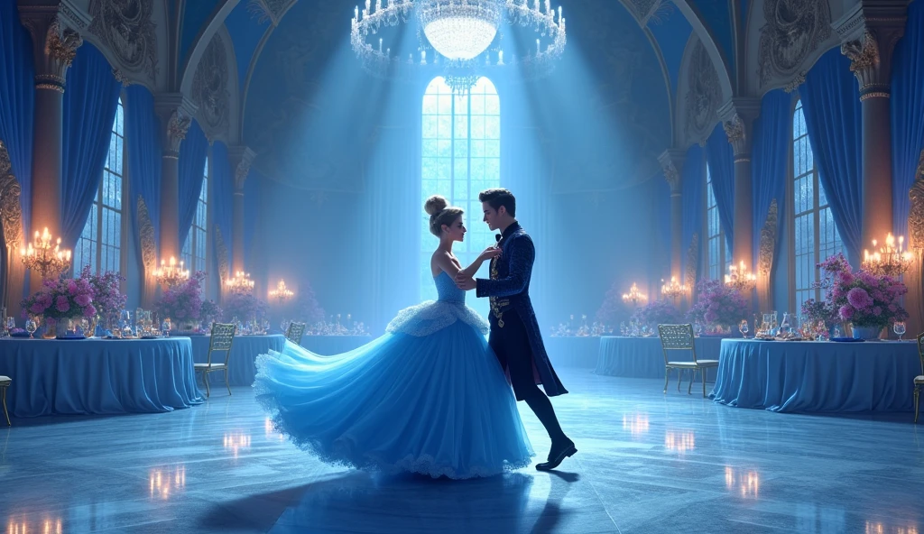 Dancing with the Prince, Cinderella Blue Party, Inside the castle
