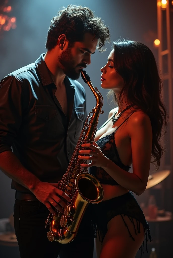 Sax  xxx hot with girl 