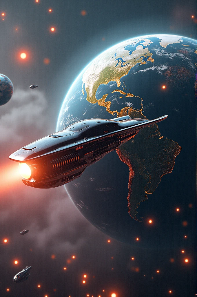 Planet and star ship design in a jersey