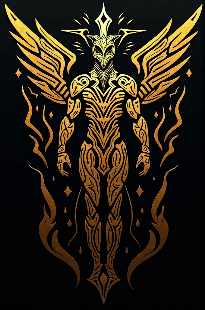 Black Gold tribal design for army class