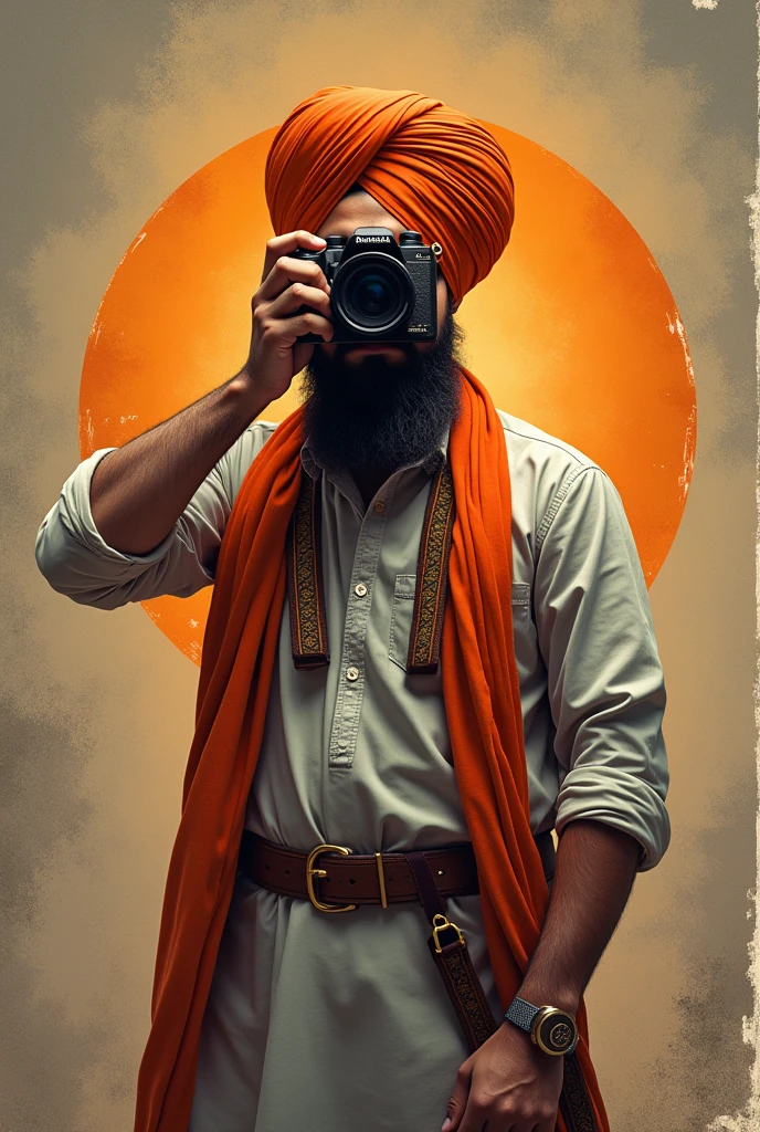 A Punjabi sardar
photographer boy with a turban on his head and a camera in his hand with the logo of sandhu photography in the background.
Feedback background show
sandhu photography text