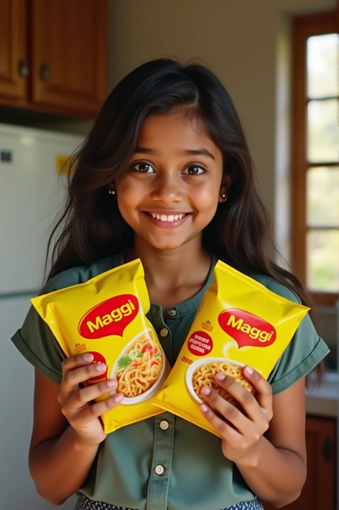 Ek ladki 22 sal ki jiske donon hathon mein Maggi ka packeton