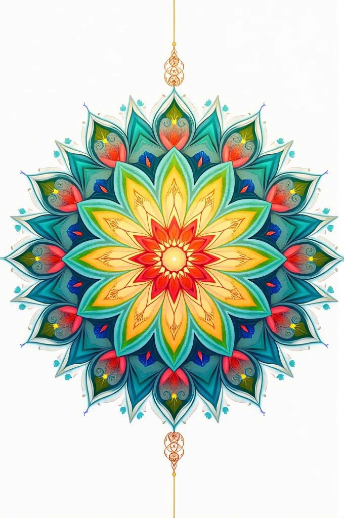 Mandala bright and peaceful with white background