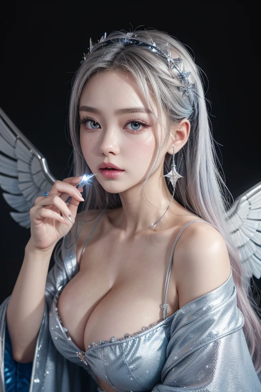Big Tits,Big Ass,
Zachariel (Zachariel)
• Costumes: In a pale blue robe、Silver star-studded design。It has transparent light blue wings on its back.、Decorate with silver accessories。With a scale in his hand、Symbolizes mercy。
• Makeup: Cool-toned blue and silver eye makeup、The sheer pink lip color expresses gentleness.。Add subtle silver highlights to the cheeks、Gives an overall soft impression。