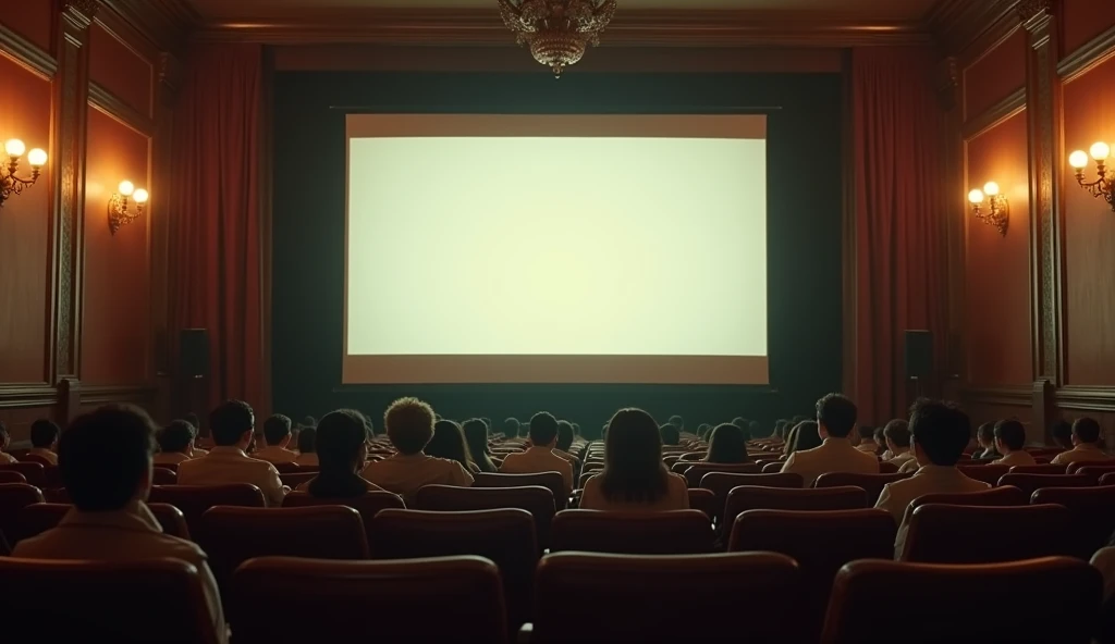 Old cinema、The screen is in the middle、Showa、4:3 screen ratio