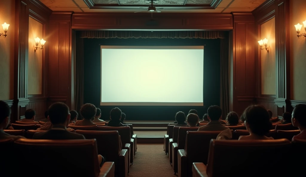 Old cinema、The screen is in the middle、Showa、4:3 screen ratio