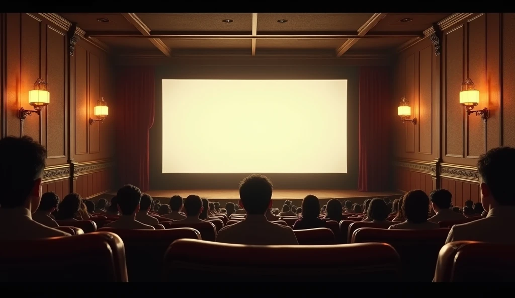 Old cinema、The screen is in the middle、Showa、4:3 screen ratio