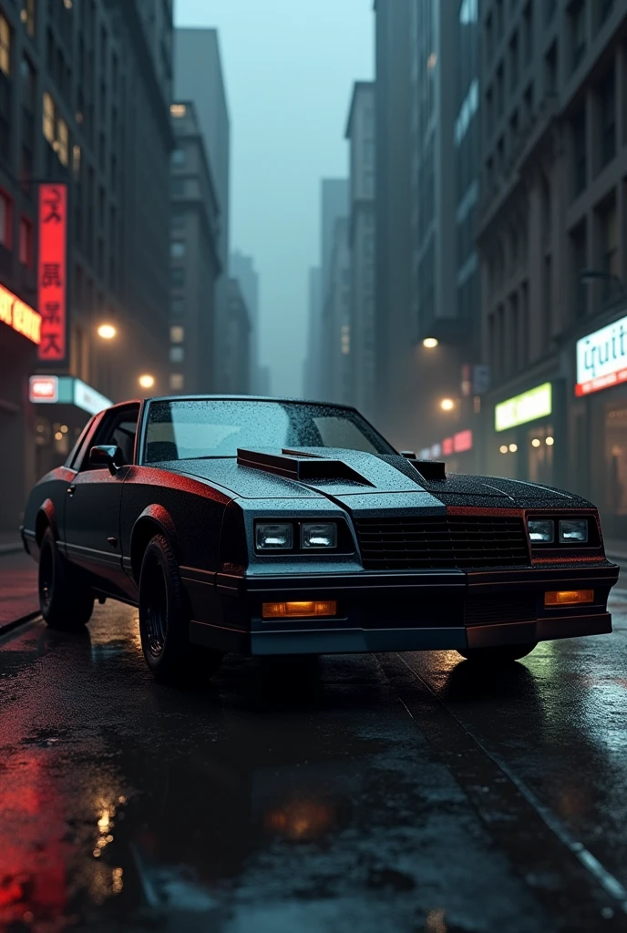 (photorealism:1.2), Chevrolet Monte Carlo 1982 batman style