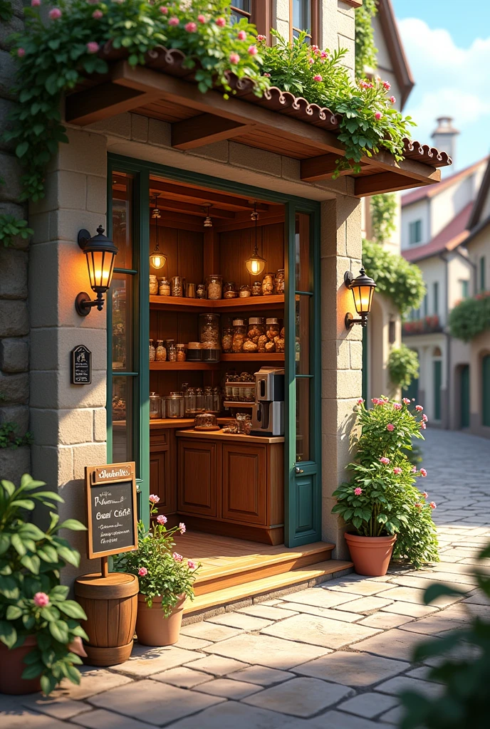 A simple coffee shop in village 
