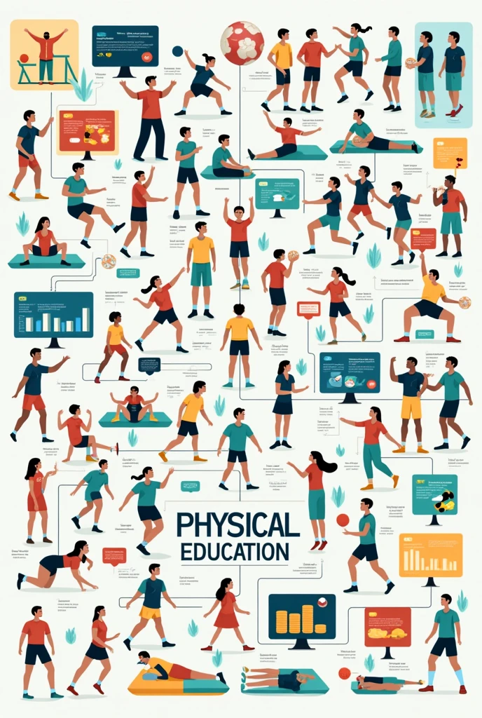 Make a concept map that relates physical education