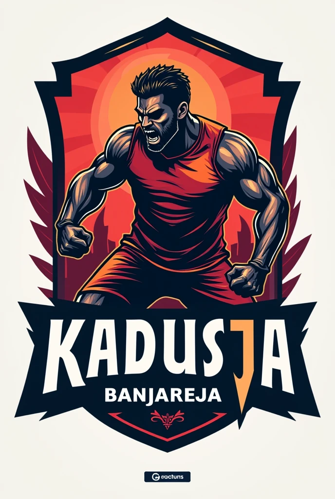 make a cool modern football club logo “kadus 1 banjareja, terrible” add text