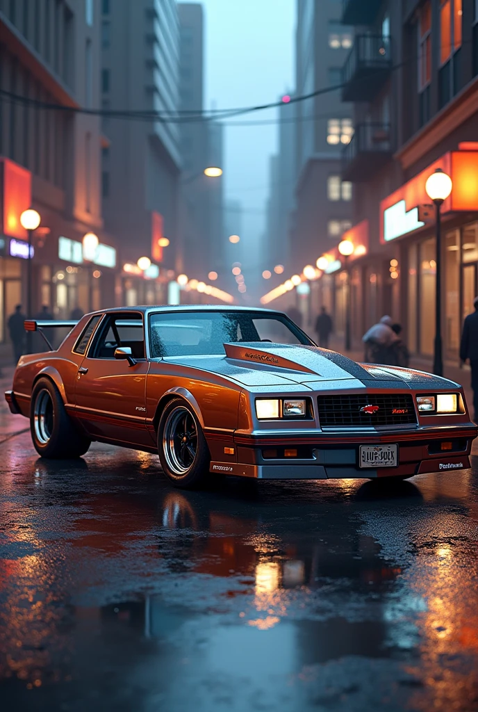 (photorealism:1.2), Chevrolet Montecarlo 1982 pro street style by Celso