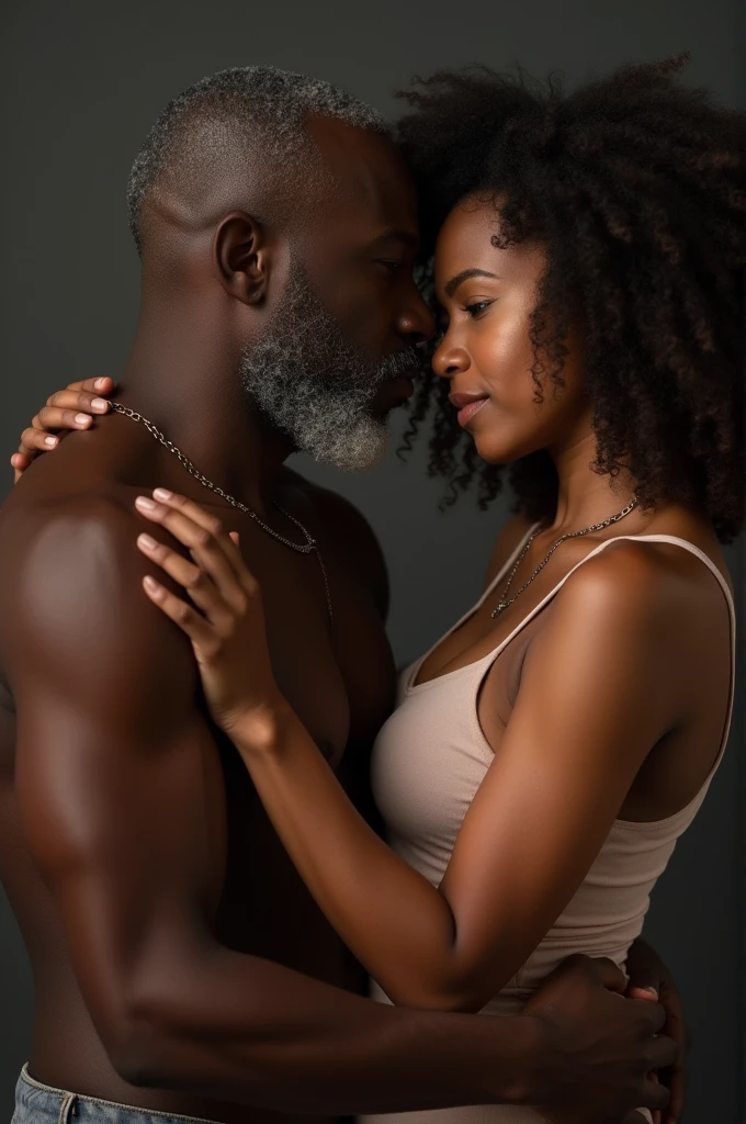 Woman having sex with an old black man 