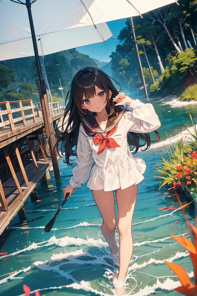 girls、night,Brown skin、Panty、School of fish、Sea Story、School of fish柄、nsfw,Race Queen、Supercar、sports car、car、umbrella