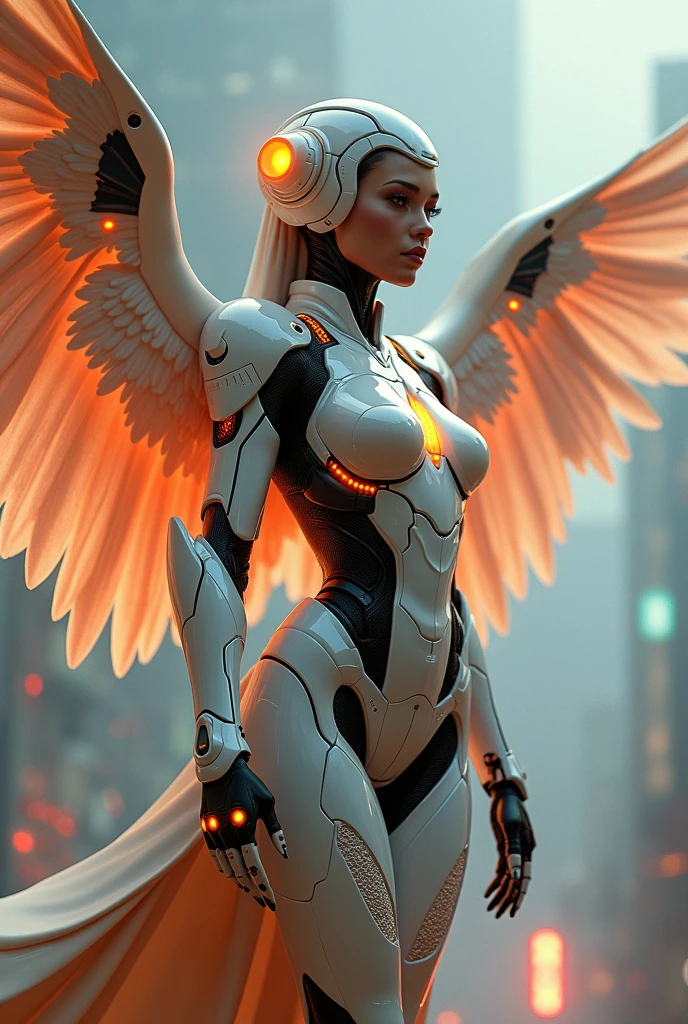 a woman in a futuristic suit with a glowing head and chest, cyberpunk art inspired by Marek Okon, cgsociety contest winner, digital art, gynoid cyborg body, girl in mecha cyber armor, cyber suit, cybersuit, in white futuristic armor, cybersuits, diverse cybersuits, gynoid body, echo from overwatch, perfect anime cyborg woman