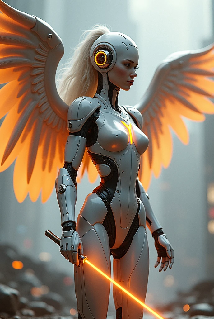 a woman in a futuristic suit with a glowing head and chest, cyberpunk art inspired by Marek Okon, cgsociety contest winner, digital art, gynoid cyborg body, girl in mecha cyber armor, cyber suit, cybersuit, in white futuristic armor, cybersuits, diverse cybersuits, gynoid body, echo from overwatch, perfect anime cyborg woman