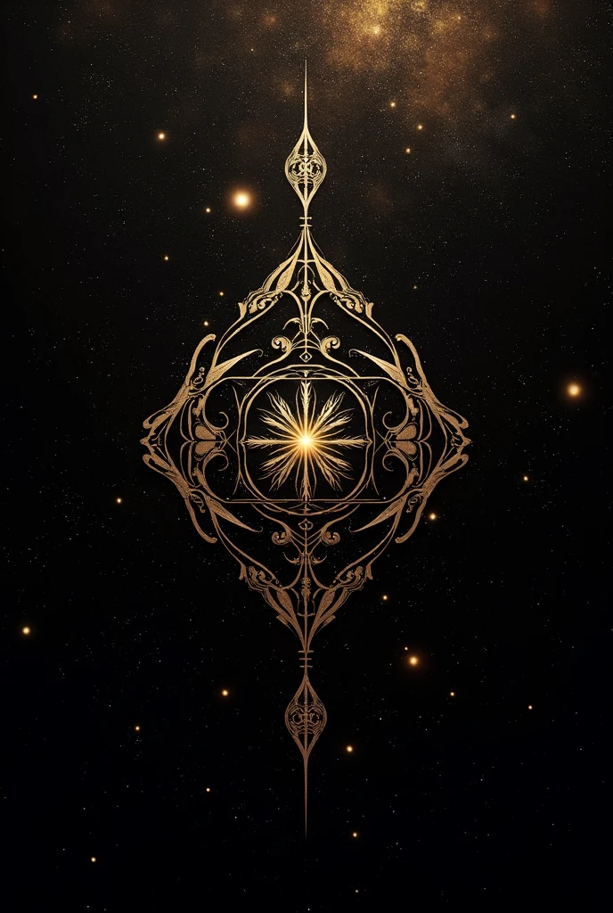 Black and Gold with shinning stars background for design