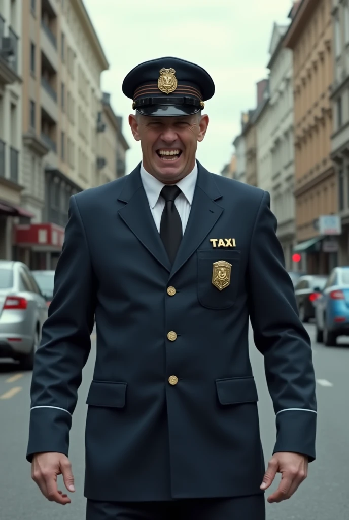 Zelensky mocks Putin in taxi driver outfit, makes angry face in the middle of the street
