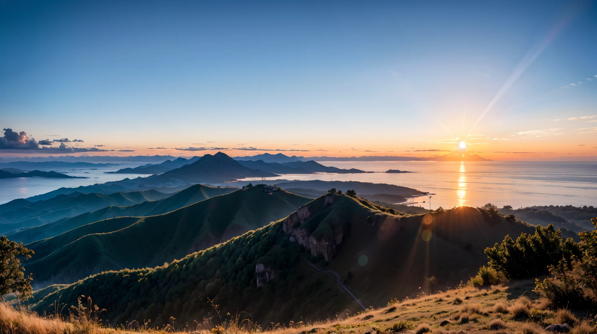 sunrise, horizon, sunrise, high quality