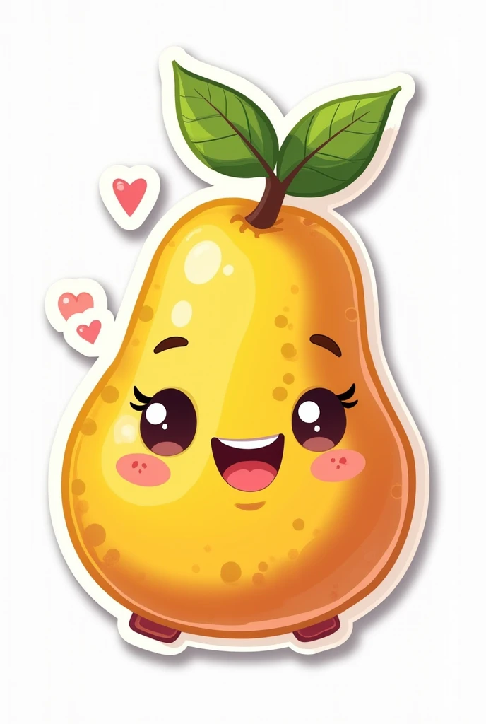 Could you please draw a picture of a happy fruit sticker that is 370 wide and 320 high?